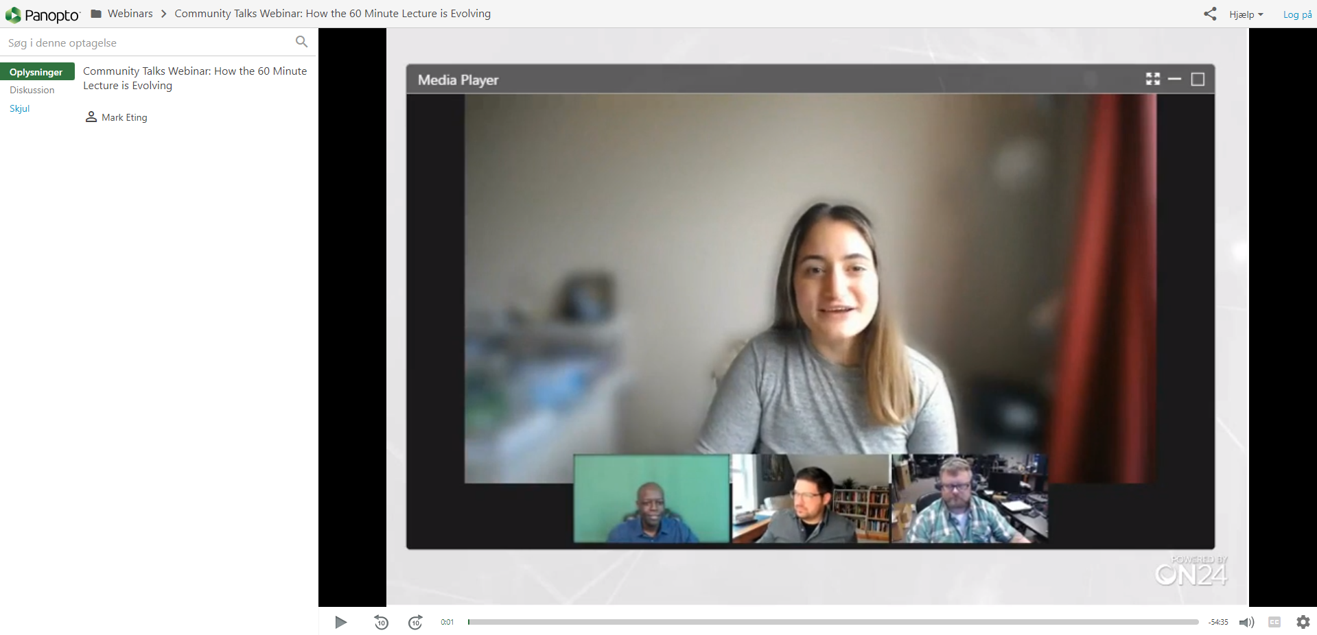 Panopto Community Talks Webinar How the 60 Minute Lecture is Evolving Viducon