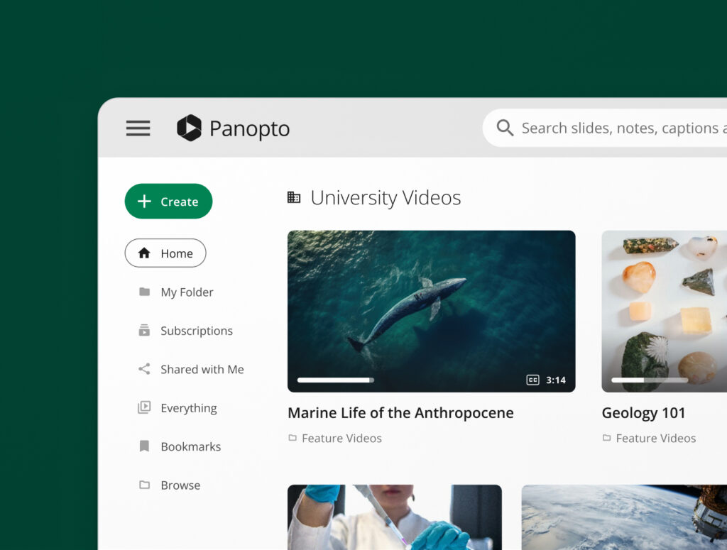 Panopto video CMS platform